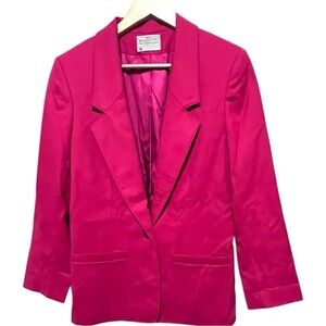 Pendleton Vintage Virgin Wool Raspberry Pink Blazer Jacket
